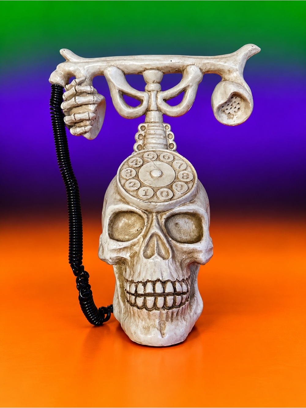 Skull Telephone Decorative Accent